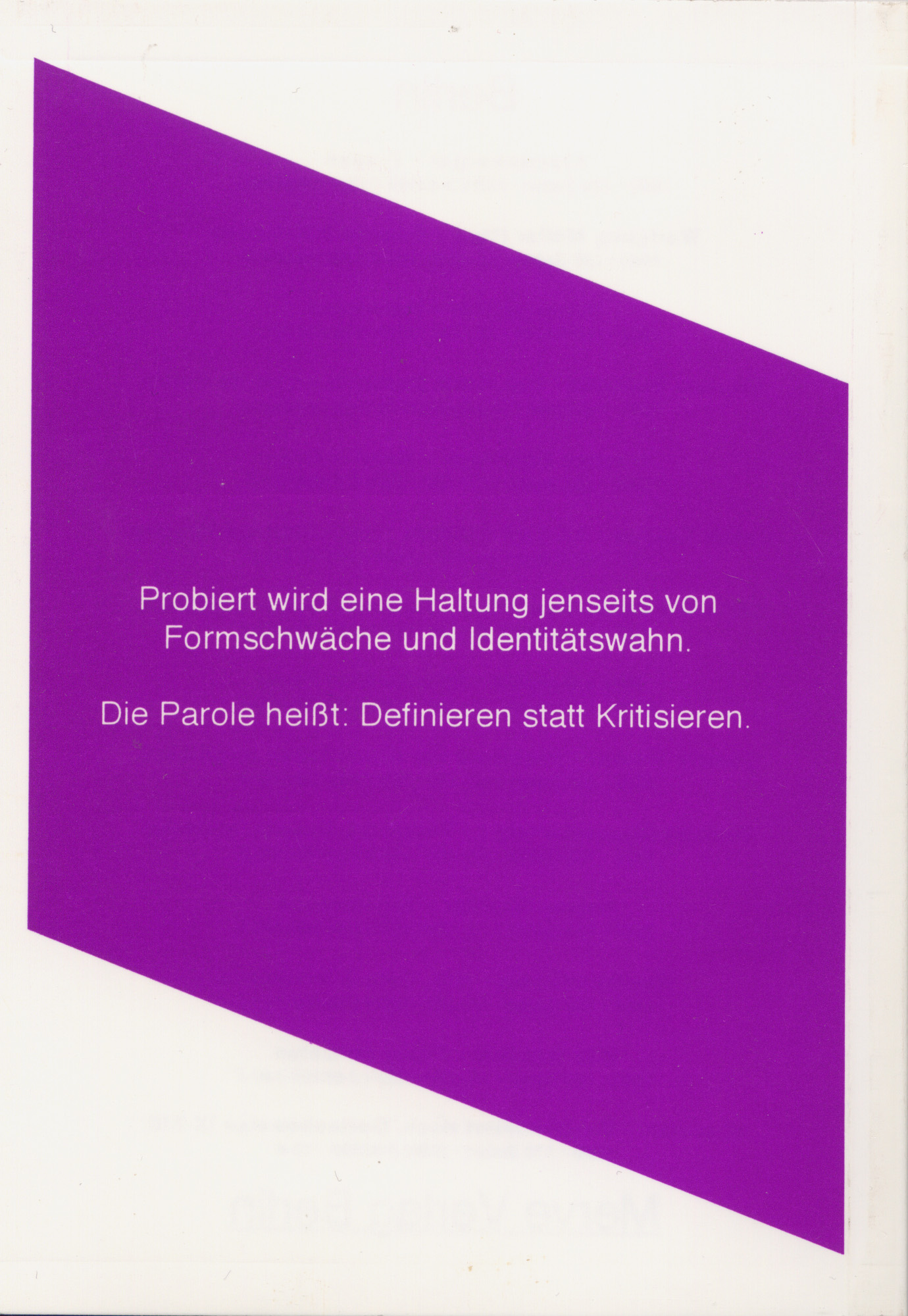 Rückseitencover Generation Berlin