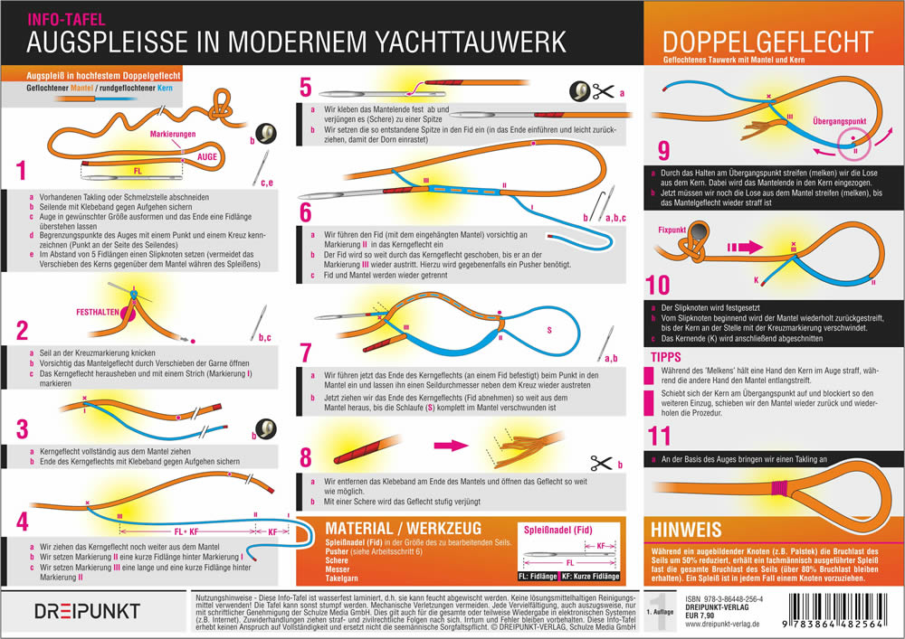 Beispielinhalt (Bild) Augspleiße in modernem Yachttauwerk