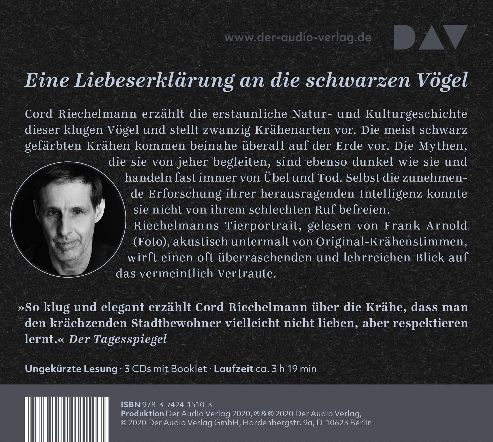 Rückseitencover Krähen. Ein Portrait