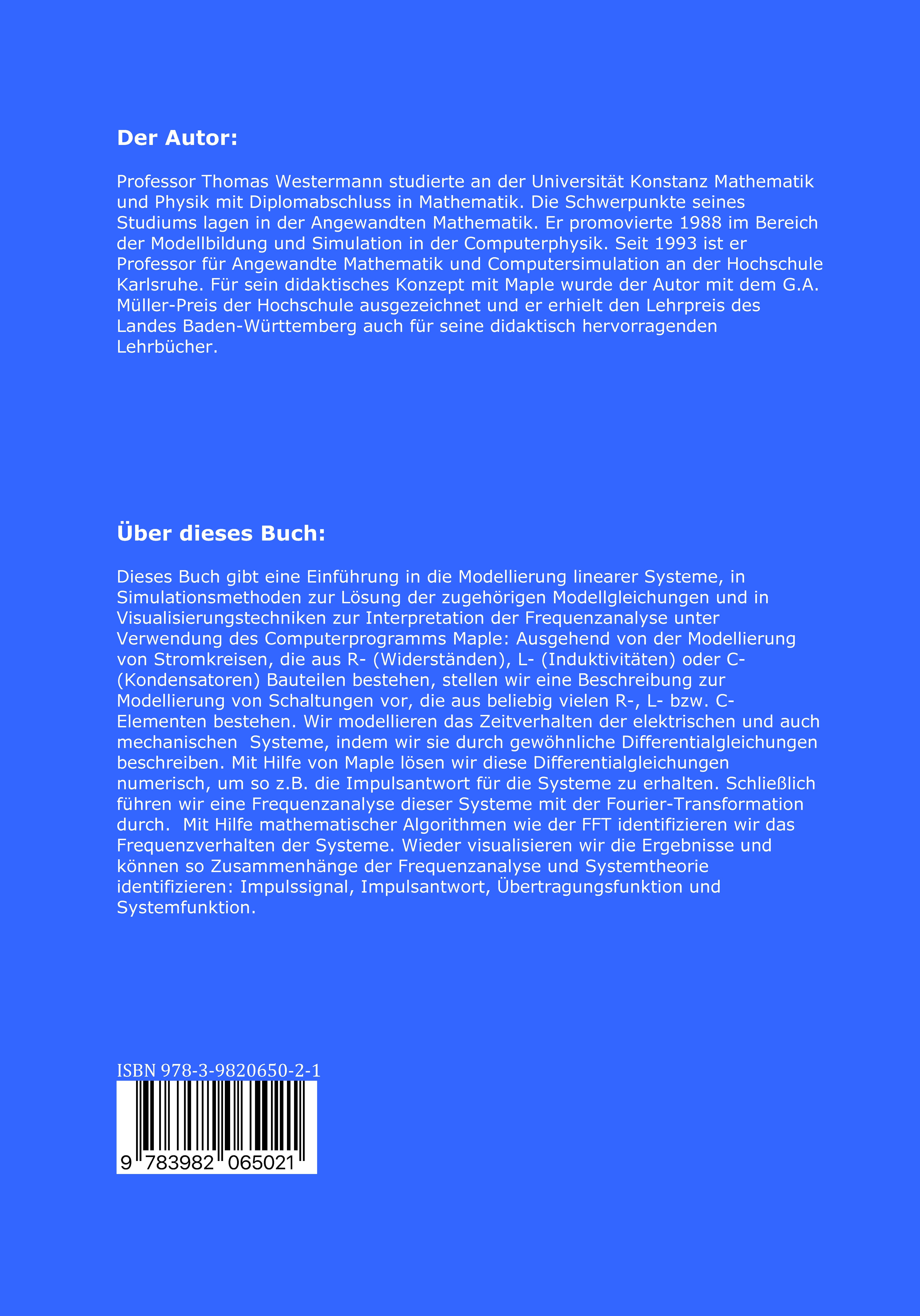 Rückseitencover Signal- und Systemanalyse