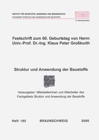 Vorderes Coverbild Festschrift zum 60. Geburtstag von Herrn Univ.-Prof. Dr.-Ing. Klaus Peter Großkurth