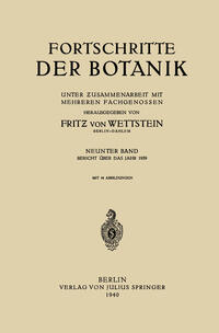 Vorderes Coverbild Fortschritte der Botanik