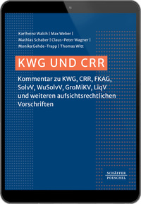 Vorderes Coverbild KWG und CRR - Online-Datenbank