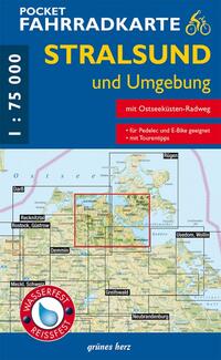 Vorderes Coverbild Pocket-Fahrradkarte Stralsund und Umgebung