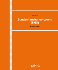 Vorderes Coverbild Bundeshaushaltsordnung mit Schwerpunkt Zuwendungsrecht