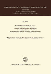 Vorderes Coverbild Alkylantien, Fremdstoffmetabolismen, Cancerostase