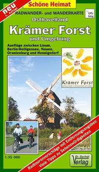 Vorderes Coverbild Radwander- und Wanderkarte Osthavelland, Krämer Forst und Umgebung