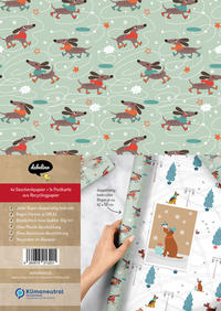 Vorderes Coverbild Geschenkpapier Set "Hunde" für Weihnachten und Winter-Geburtstage