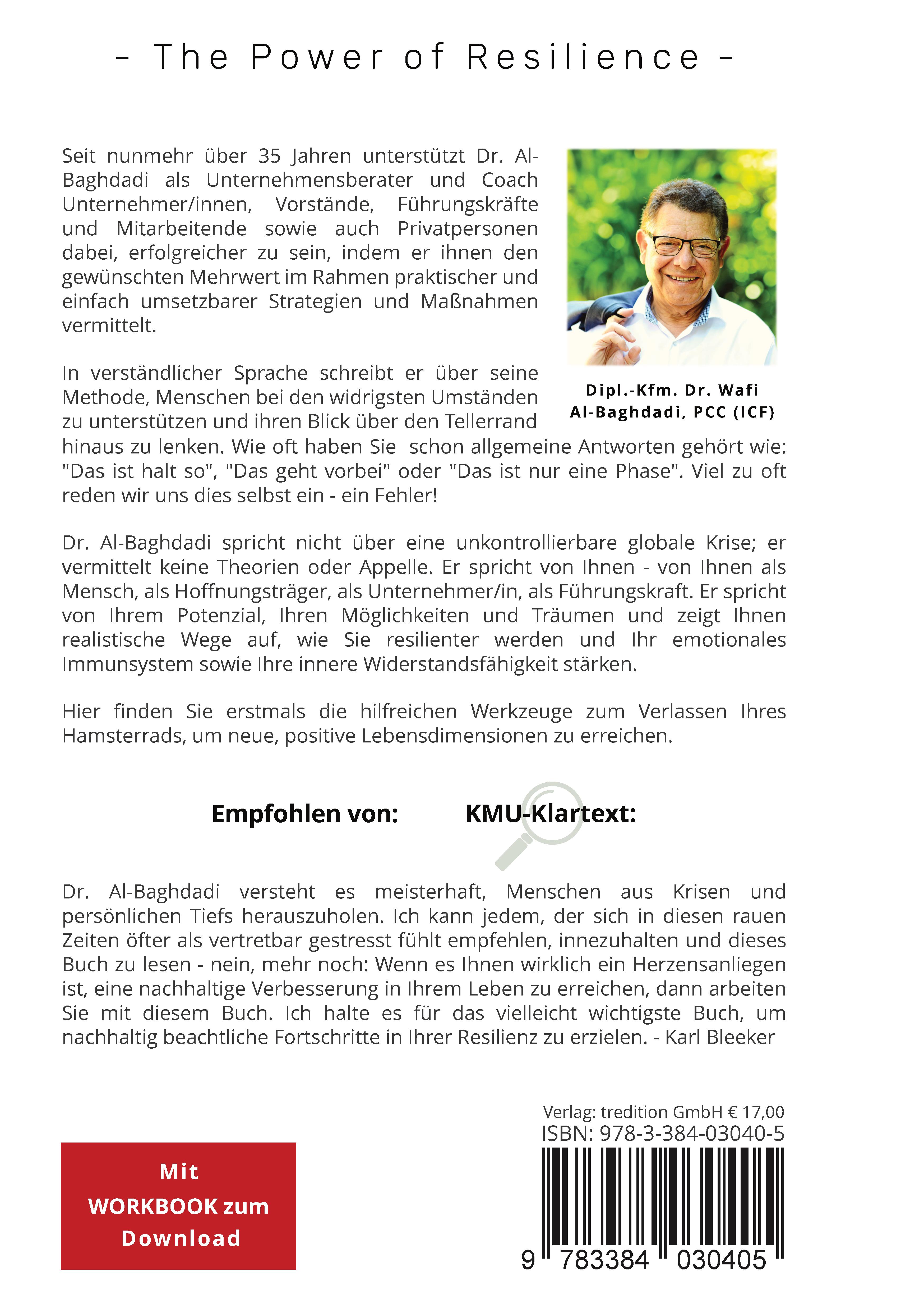 Rückseitencover Burnout ade! Der ultimative Weg zu Ihrer persönlichen RESILIENZ