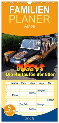 Vorderes Coverbild Familienplaner 2025 - Buggys - die Kultautos der 80er mit 5 Spalten (Wandkalender, 21 x 45 cm) CALVENDO