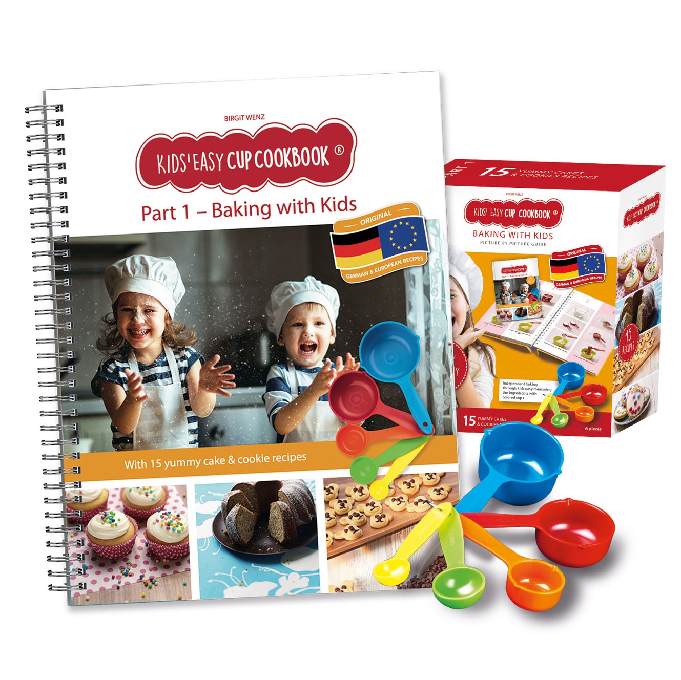Anderes Coverbild Kids Easy Cup Cookbook: Baking with Kids (Part 1), Baking box set incl. 5 colorful measuring cups