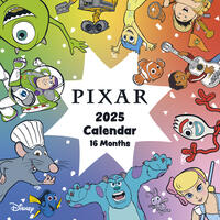 Vorderes Coverbild Pyramid – Disney Pixar (Collection) 2025 Broschürenkalender, 30x30cm, Kalender mit den beliebten Charakteren von Disney Pixar, Monatsübersicht, nachhaltig nur mit Papierumschlag