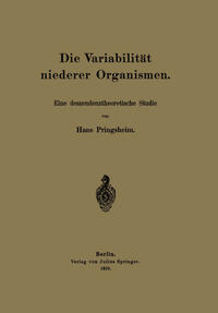 Vorderes Coverbild Die Variabilität niederer Organismen