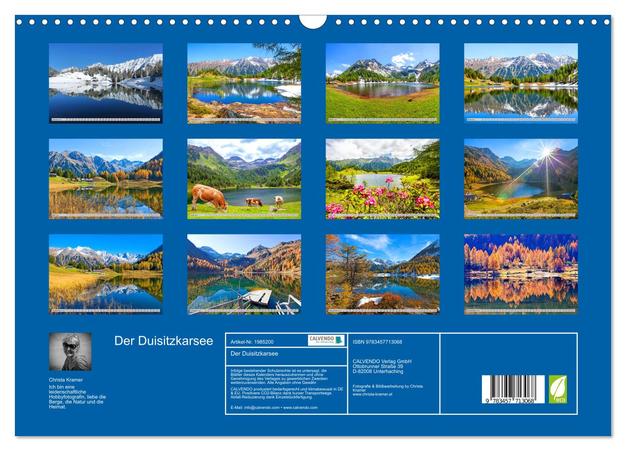 Beispielinhalt (Bild) Der Duisitzkarsee (Wandkalender 2026 DIN A3 quer), CALVENDO Monatskalender