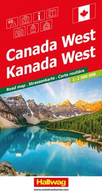 Vorderes Coverbild Hallwag Strassenkarte Kanada West 1:2,5 Mio.