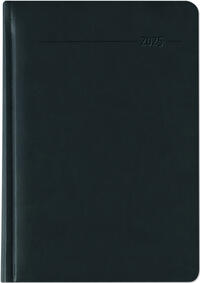 Vorderes Coverbild Zettler - Wochenplaner Tucson 2025 schwarz, 15x21cm, Taschenkalender mit 128 Seiten mit 1 Woche auf 2 Seiten, Adressteil, Notizbereich, Monatsübersicht, Mondphasen und internationales Kalendarium