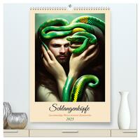 Vorderes Coverbild Schlangenköpfe Geschmeidige Wesen kreieren Kunstwerke (hochwertiger Premium Wandkalender 2025 DIN A2 hoch), Kunstdruck in Hochglanz