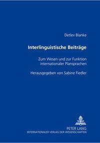 Vorderes Coverbild Interlinguistische Beiträge