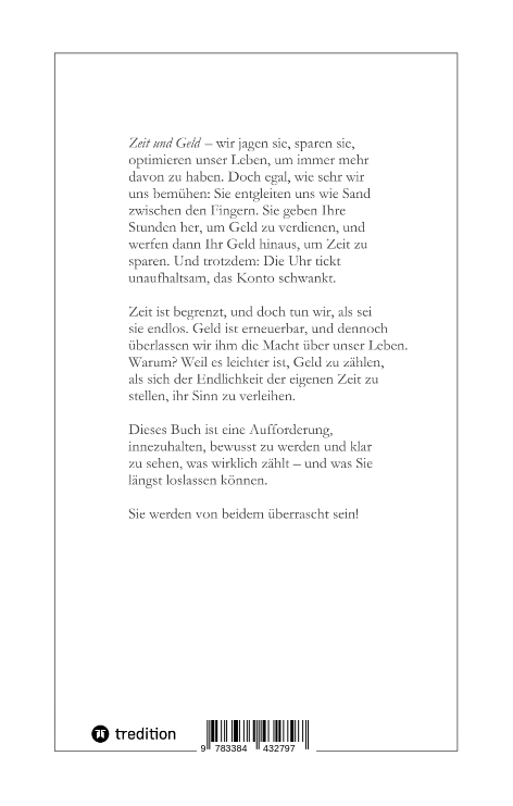 Rückseitencover Zeit und Geld