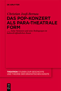 Vorderes Coverbild Das Pop-Konzert als para-theatrale Form