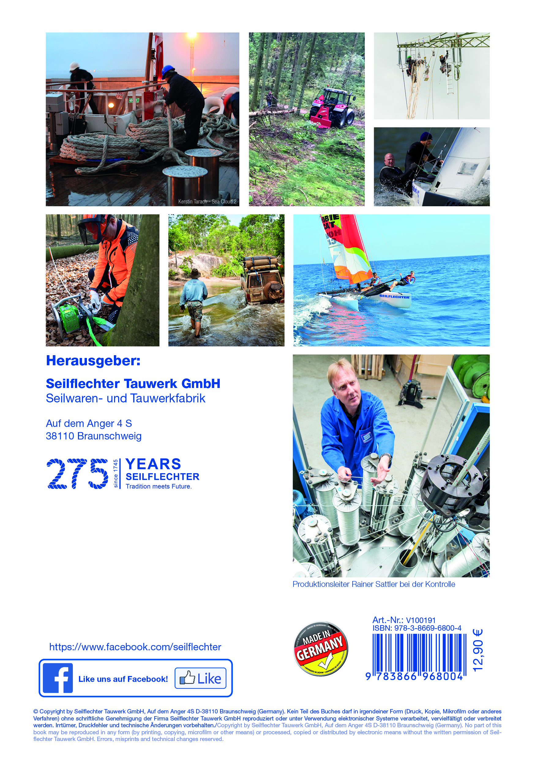 Rückseitencover Seilflechter Spleißanleitung