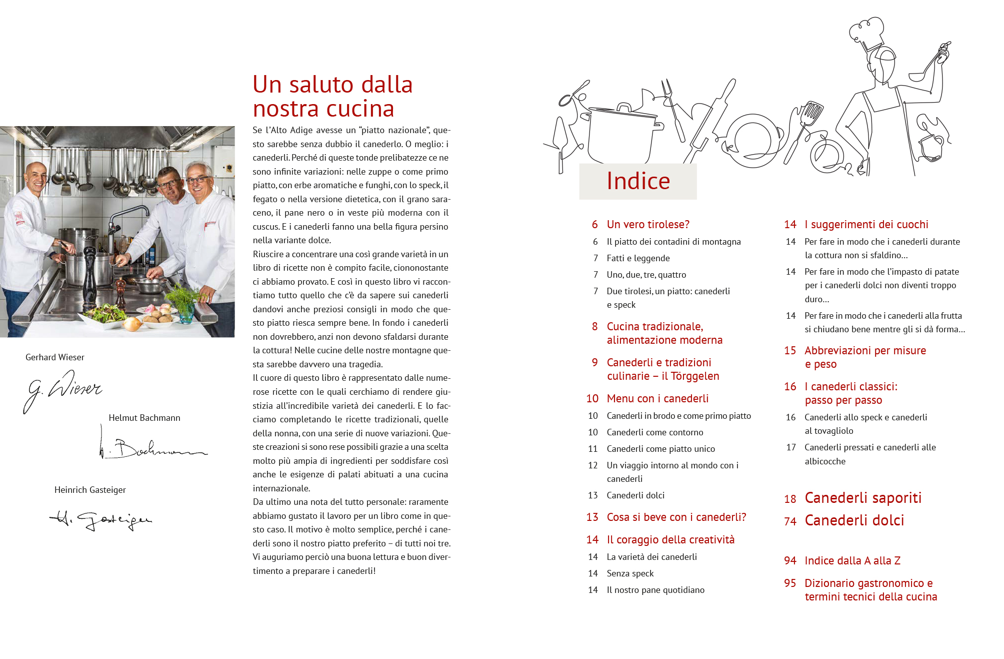 Beispielinhalt (Bild) Il libro dei canederli
