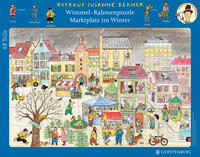 Vorderes Coverbild Wimmel-Rahmenpuzzle Winter Motiv Marktplatz