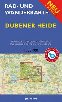Vorderes Coverbild Rad- und Wanderkarte Dübener Heide