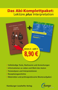 Vorderes Coverbild Faust I von Johann Wolfgang von Goethe – Lektüre plus Interpretation