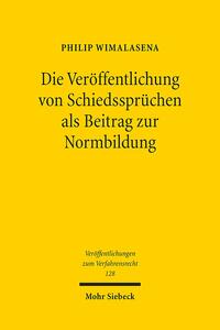 Vorderes Coverbild Die Veröffentlichung von Schiedssprüchen als Beitrag zur Normbildung