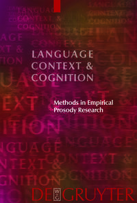 Vorderes Coverbild Methods in Empirical Prosody Research