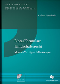 Vorderes Coverbild NotarFormulare Kindschaftsrecht