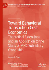 Vorderes Coverbild Toward Behavioral Transaction Cost Economics