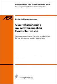 Vorderes Coverbild Qualitätssicherung im schweizerischen Hochschulwesen