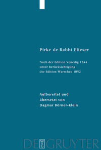 Vorderes Coverbild Pirke de-Rabbi Elieser