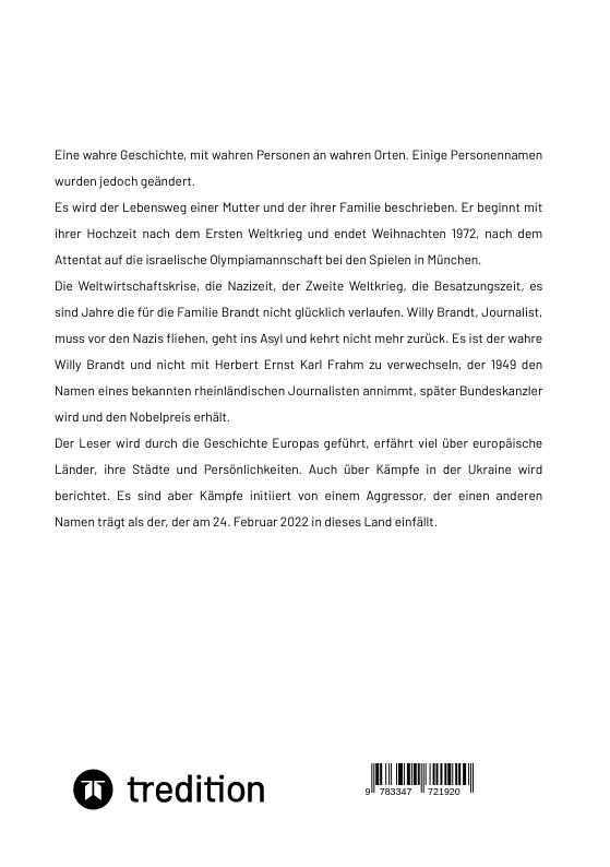 Rückseitencover Schicksalsjahre einer Mutter