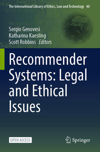 Vorderes Coverbild Recommender Systems: Legal and Ethical Issues