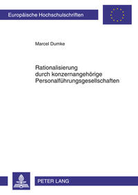 Vorderes Coverbild Rationalisierung durch konzernangehörige Personalführungsgesellschaften