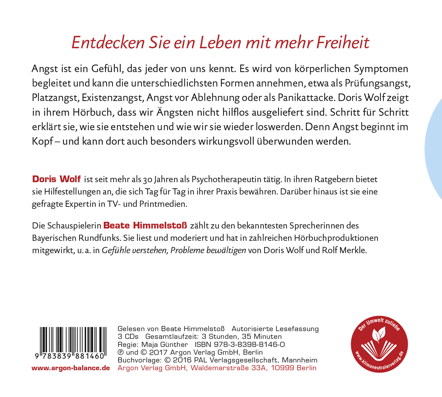 Rückseitencover Ängste verstehen und überwinden