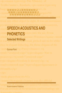 Vorderes Coverbild Speech Acoustics and Phonetics
