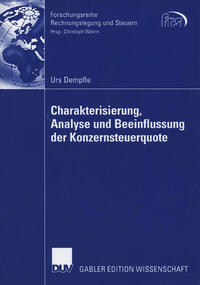 Vorderes Coverbild Charakterisierung, Analyse und Beeinflussung der Konzernsteuerquote