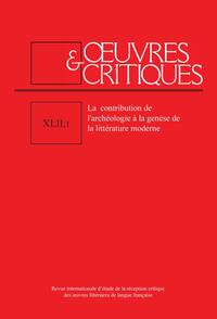 Vorderes Coverbild OEUVRES & CRITIQUES, XLII, 1 (2017)