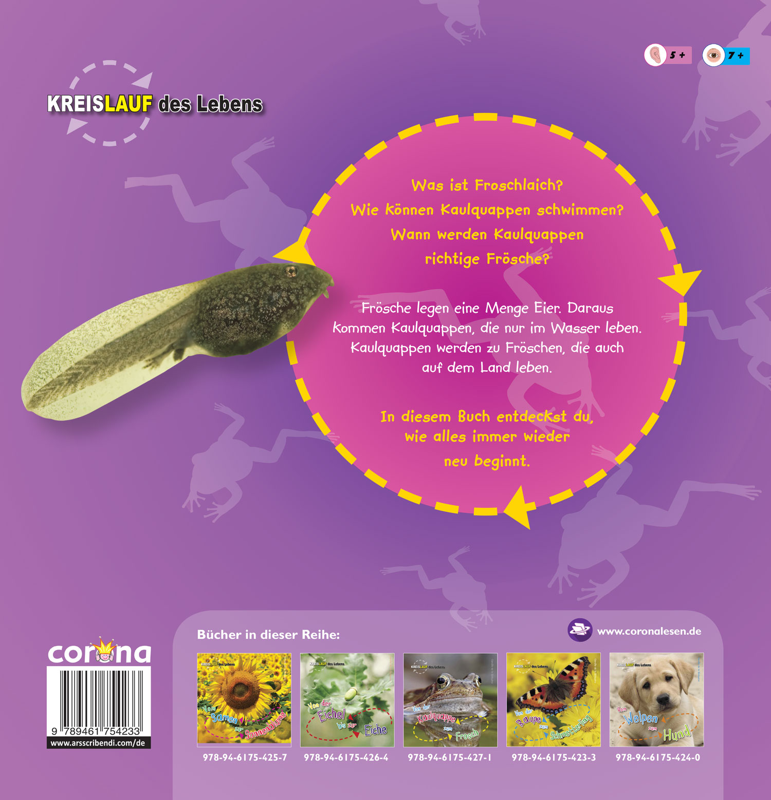 Rückseitencover Von der Kaulquappe zum Frosch