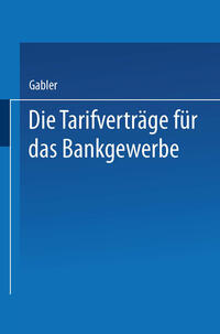 Vorderes Coverbild Die Tarifverträge für das Bankgewerbe