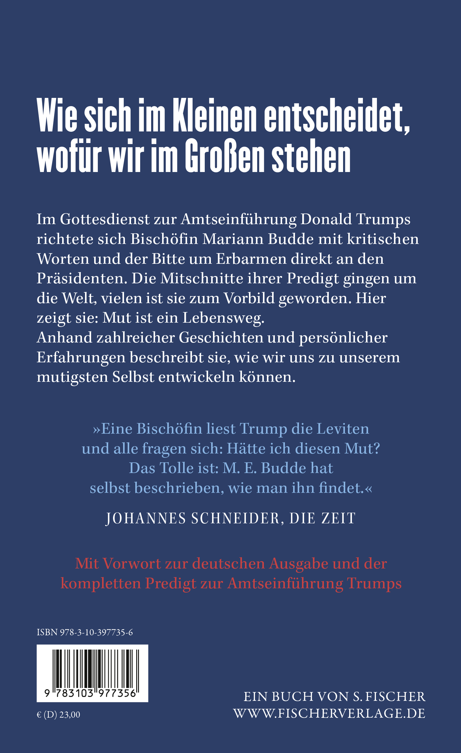 Rückseitencover Mutig sein