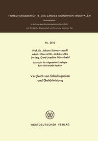 Vorderes Coverbild Vergleich von Schallsignalen und Gehörleistung