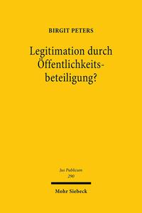 Vorderes Coverbild Legitimation durch Öffentlichkeitsbeteiligung?