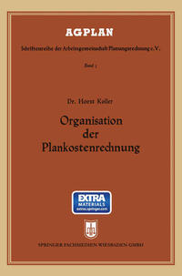 Vorderes Coverbild Organisation der Plankostenrechnung