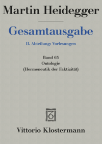Vorderes Coverbild Ontologie. Hermeneutik der Faktizität