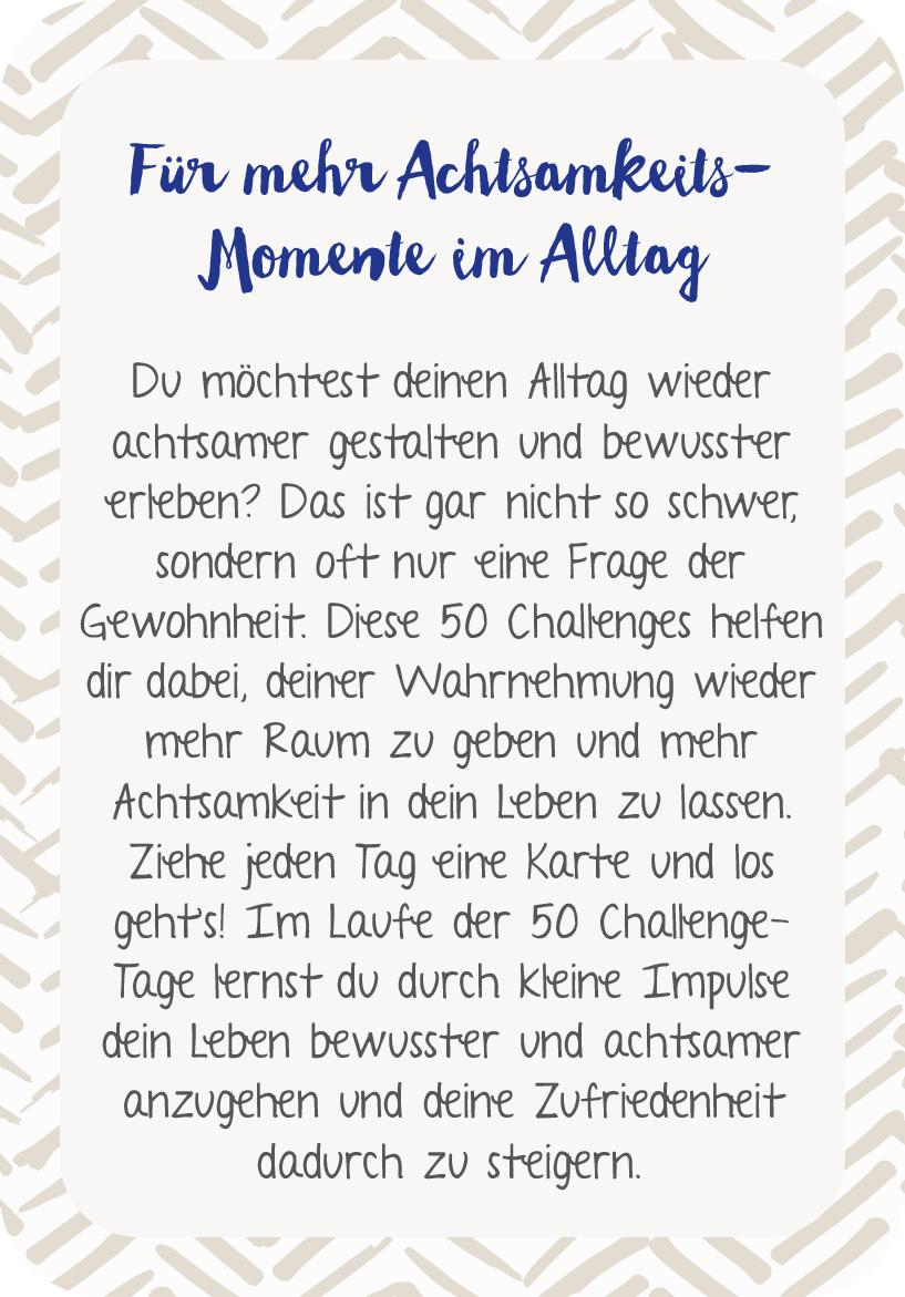 Beispielinhalt (Bild) Die 50-Tage-Achtsamkeits-Challenge